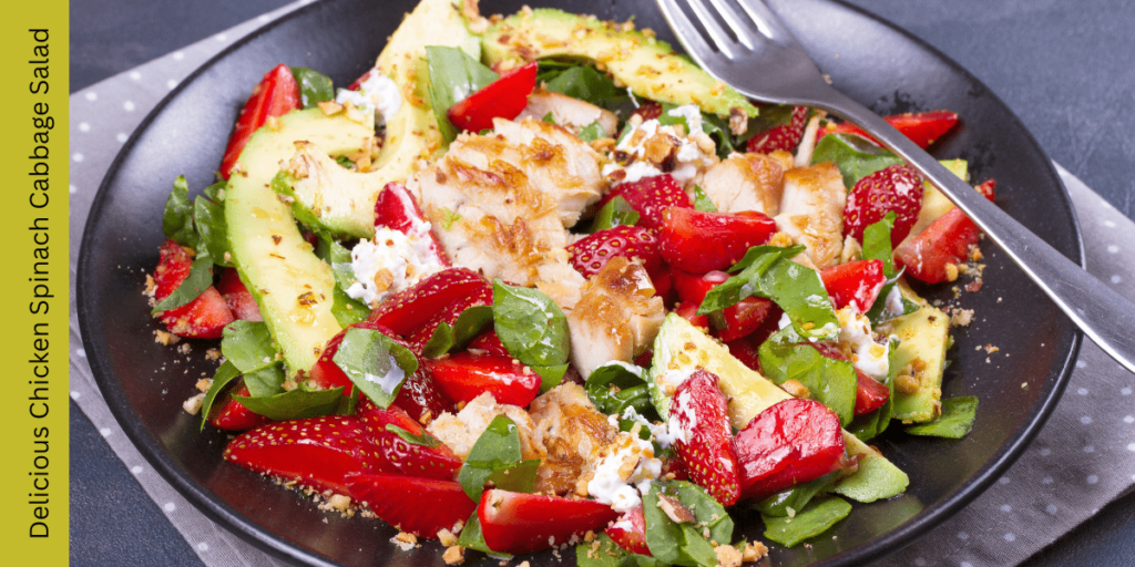 Delicious Chicken Spinach Cabbage Salad